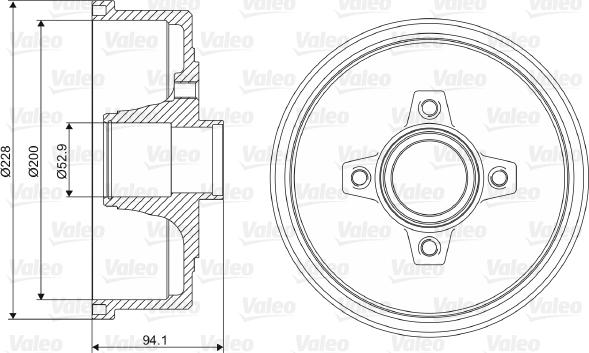 Valeo 237098 - Тормозной барабан unicars.by