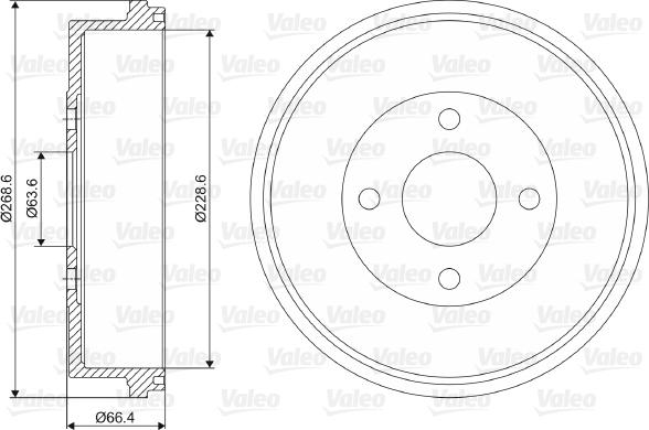 Valeo 237045 - Тормозной барабан unicars.by