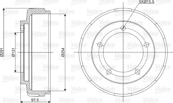 Valeo 237040 - Тормозной барабан unicars.by