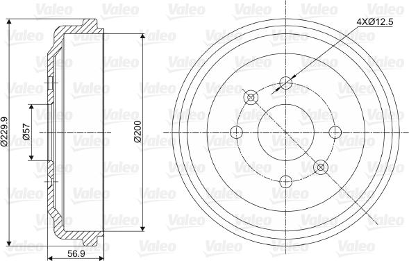 Valeo 237041 - Тормозной барабан unicars.by