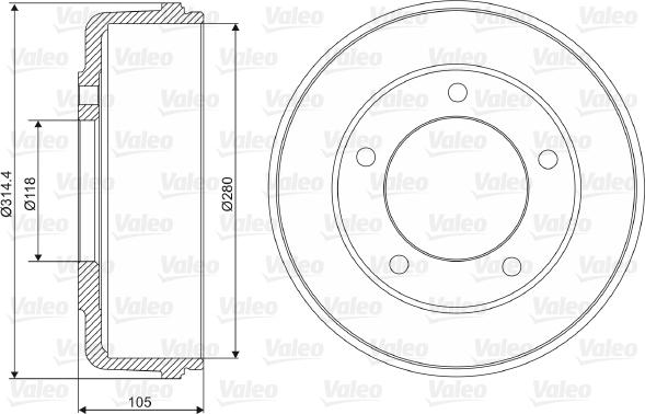 Valeo 237048 - Тормозной барабан unicars.by