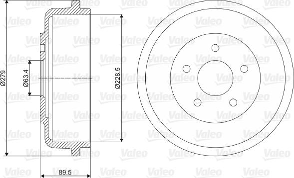 Valeo 237053 - Тормозной барабан unicars.by