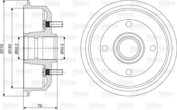 Valeo 237066 - Тормозной барабан unicars.by