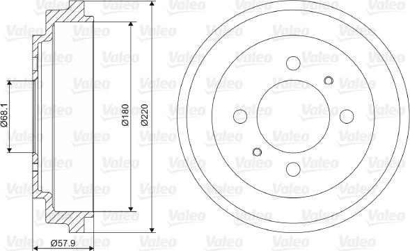 Valeo 237061 - Тормозной барабан unicars.by