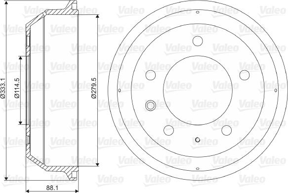 Valeo 237004 - Тормозной барабан unicars.by