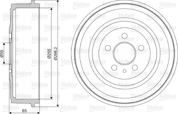 Valeo 237005 - Тормозной барабан unicars.by