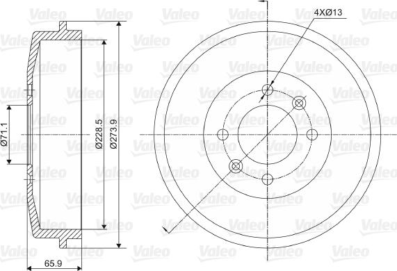 Valeo 237000 - Тормозной барабан unicars.by