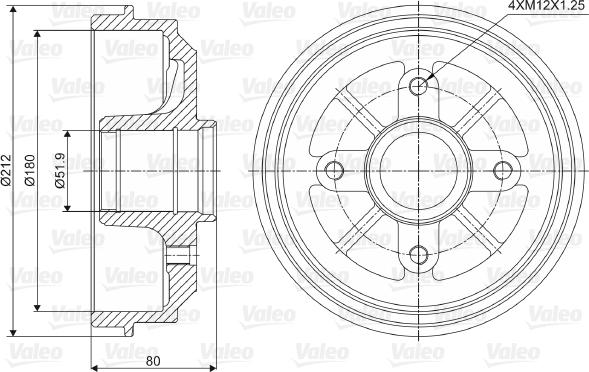 Valeo 237001 - Тормозной барабан unicars.by