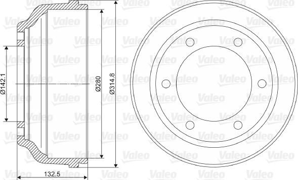 Valeo 237015 - Тормозной барабан unicars.by