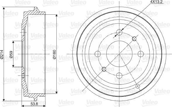 Valeo 237027 - Тормозной барабан unicars.by