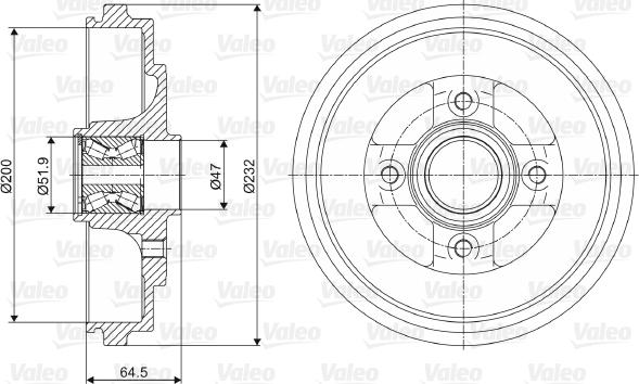 Valeo 237079 - Тормозной барабан unicars.by