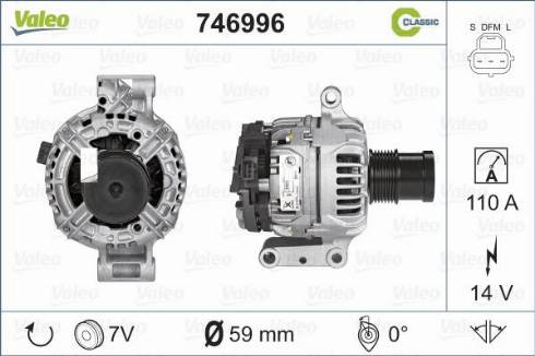 Valeo 746996 - Генератор unicars.by