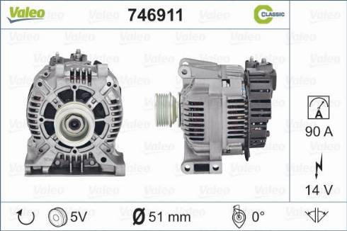 Valeo 746911 - Генератор unicars.by