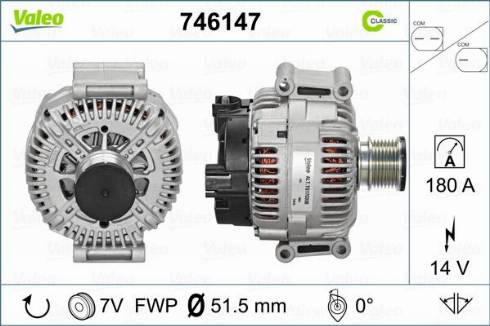 Valeo 746147 - Генератор unicars.by