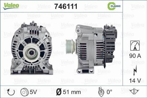 Valeo 746111 - Генератор unicars.by