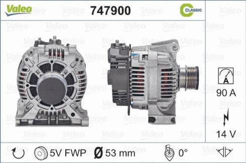 Valeo 747900 - Генератор unicars.by