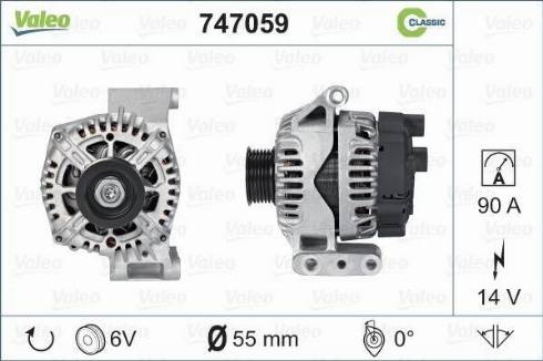 Valeo 747059 - Генератор unicars.by