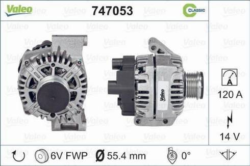 Valeo 747053 - Генератор unicars.by