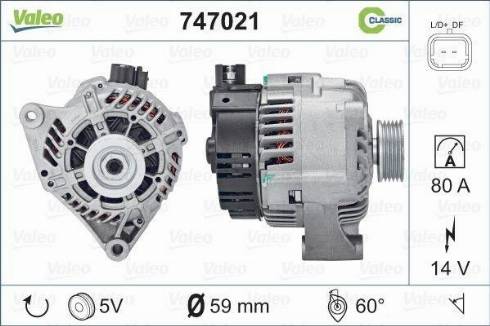 Valeo 747021 - Генератор unicars.by