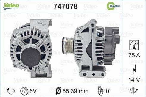 Valeo 747078 - Генератор unicars.by