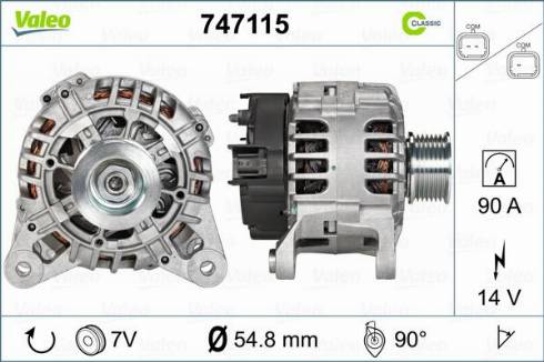 Valeo 747115 - Генератор unicars.by