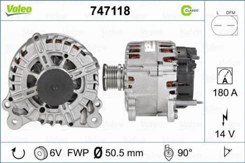 Valeo 747118 - Генератор unicars.by