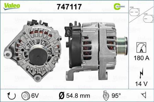 Valeo 747117 - Генератор unicars.by