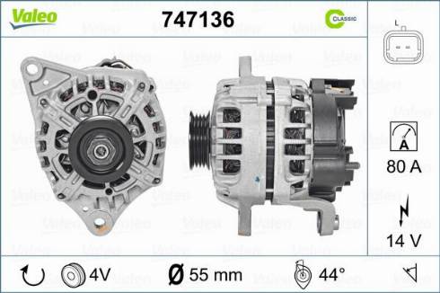 Valeo 747136 - Генератор unicars.by