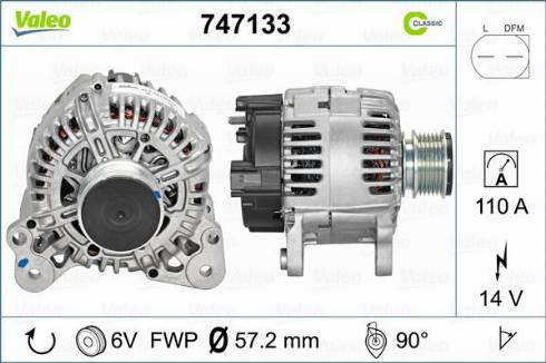 Valeo 747133 - Генератор unicars.by