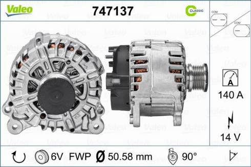 Valeo 747137 - Генератор unicars.by