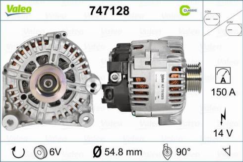 Valeo 747128 - Генератор unicars.by