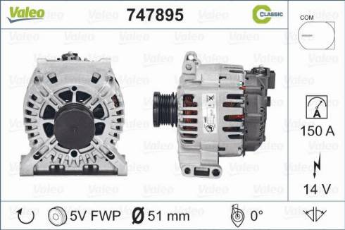 Valeo 747895 - Генератор unicars.by