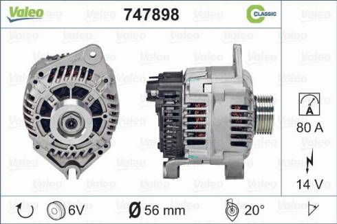 Valeo 747898 - Генератор unicars.by