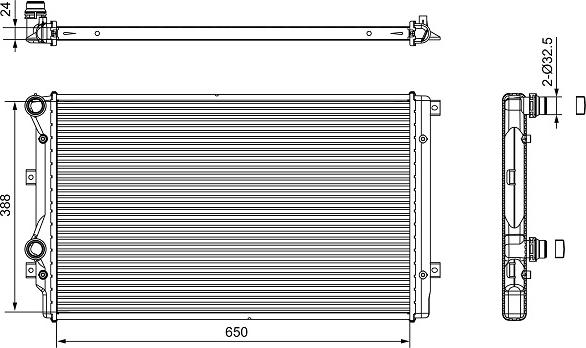 Valeo 701540 - Радиатор, охлаждение двигателя unicars.by