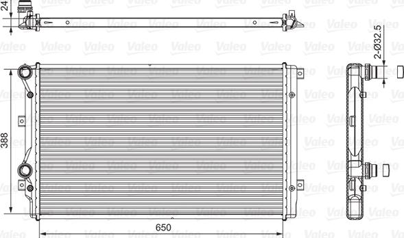 Valeo 701540 - Радиатор, охлаждение двигателя unicars.by