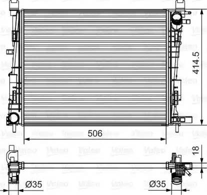 Valeo 701514 - Радиатор, охлаждение двигателя unicars.by