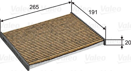 Valeo 701028 - Фильтр воздуха в салоне unicars.by