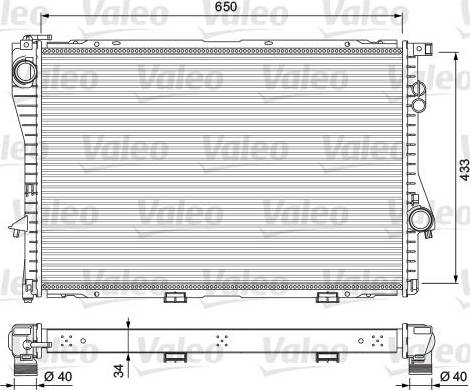 Valeo 701709 - Радиатор, охлаждение двигателя unicars.by