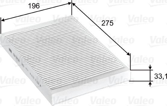 Valeo 715597 - Фильтр воздуха в салоне unicars.by