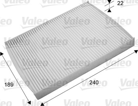 Valeo 715660 - Фильтр воздуха в салоне unicars.by