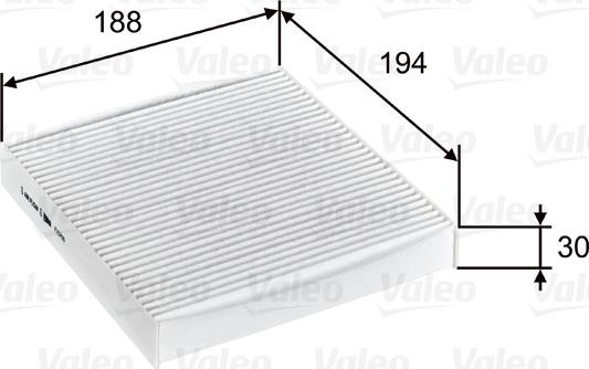 Valeo 715755 - Фильтр воздуха в салоне unicars.by