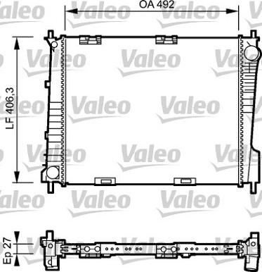 Valeo 734462 - Радиатор, охлаждение двигателя unicars.by