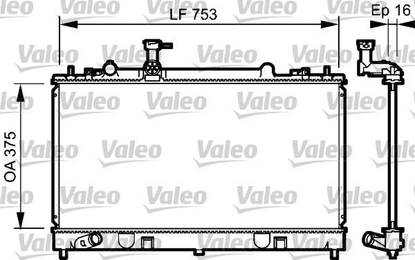 Valeo 734484 - Радиатор, охлаждение двигателя unicars.by