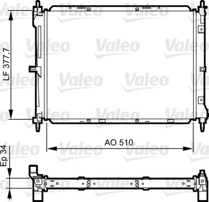 Valeo 734436 - Радиатор, охлаждение двигателя unicars.by