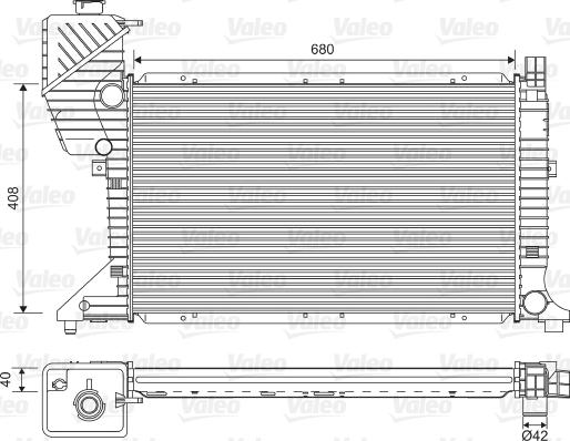 Valeo 734689 - Радиатор, охлаждение двигателя unicars.by