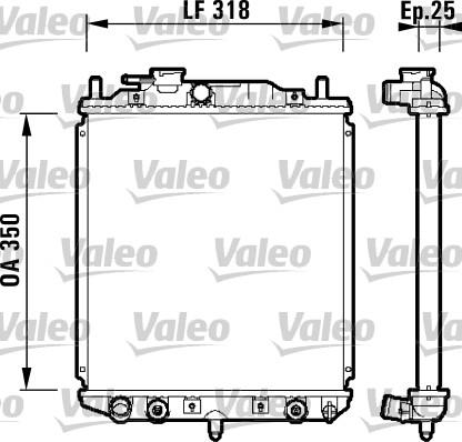 Valeo 734101 - Радиатор, охлаждение двигателя unicars.by