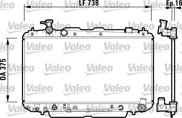 Valeo 734183 - Радиатор, охлаждение двигателя unicars.by