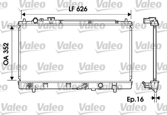 Valeo 734126 - Радиатор, охлаждение двигателя unicars.by