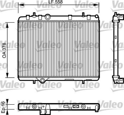 Valeo 734366 - Радиатор, охлаждение двигателя unicars.by