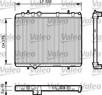 Valeo 734366 - Радиатор, охлаждение двигателя unicars.by